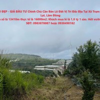 ĐẤT SIÊU ĐẸP - GIÁ ĐẦU TƯ Chính Chủ Cần Bán Lô Đất Vị Trí Đắc Địa Tại Xã Trạm Hành, Đà Lạt, Lâm Đồng