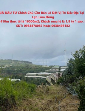 ĐẤT SIÊU ĐẸP - GIÁ ĐẦU TƯ Chính Chủ Cần Bán Lô Đất Vị Trí Đắc Địa Tại Xã Trạm Hành, Đà Lạt, Lâm Đồng