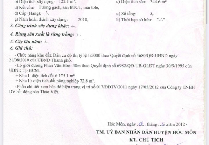 NHÀ VỊ TRÍ ĐẸP - GIÁ TỐT  Chính chủ Cần Bán Nhà đường Phan Văn Hớn Xã Xuân Thới  Thượng ,  Hóc Môn,