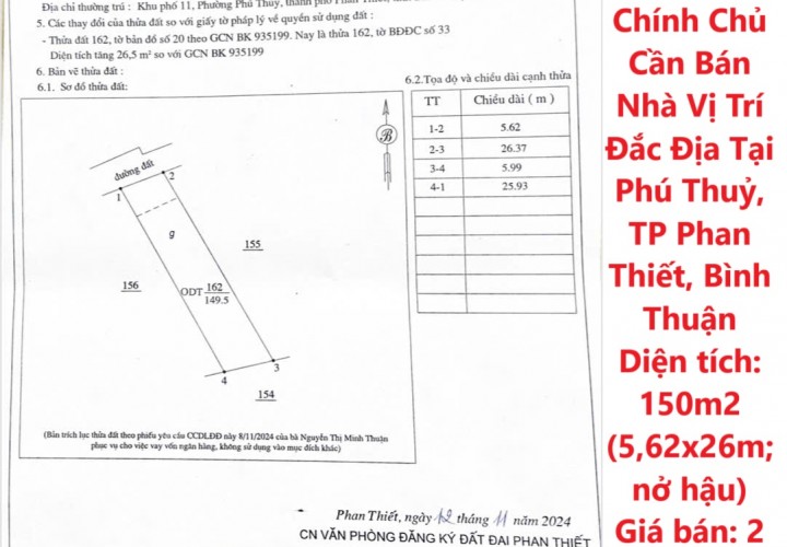 NHÀ SIÊU ĐẸP - GIÁ ĐẦU TƯ Chính Chủ Cần Bán Nhà Vị Trí Đắc Địa Tại Phú Thuỷ, TP Phan Thiết, Bình Thuận