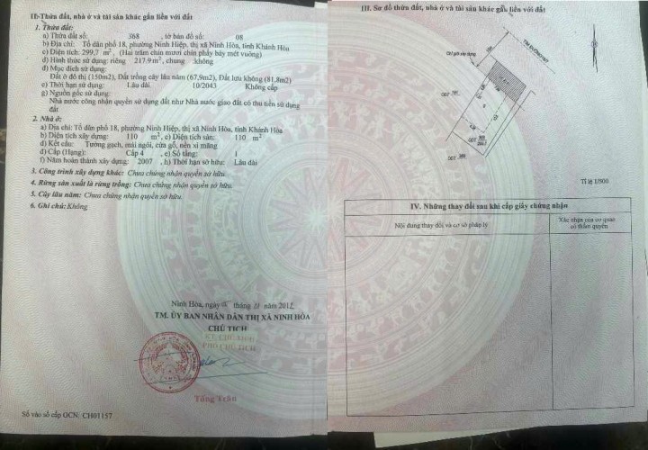 CHÍNH CHỦ CẦN BÁN CĂN NHÀ CẤP 4 TẠI Phường Ninh hiệp, thị xã Ninh Hòa, tỉnh Khánh Hòa