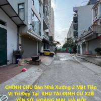 CHÍNH CHỦ Bán Nhà Xưởng 2 Mặt Tiền Vị Trí Đẹp Tại  KHU TÁI ĐỊNH CƯ X2B YÊN SỞ, HOÀNG MAI, HÀ NỘI
