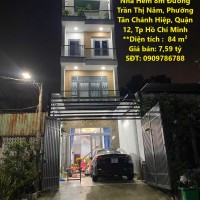 NHÀ ĐẸP  -CẦN  Bán Nhà Hẻm 8m Đường Trần Thị Năm, Phường Tân Chánh Hiệp, Quận 12, Tp Hồ Chí Minh