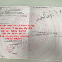 Chính Chủ Bán 2 Nền Đất Mặt Tiền Vị Trí Đẹp Tại Xã Bình Minh, TP. Tây Ninh, Tây Ninh