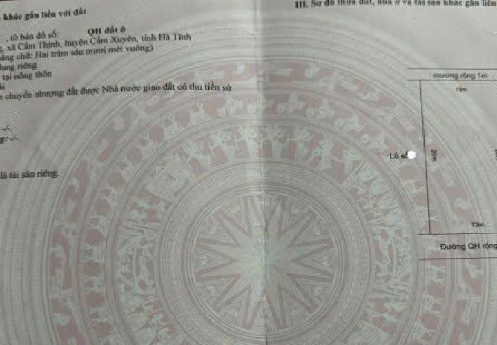 ĐẤT ĐẸP – GIÁ TỐT –CHỦ CẦN BÁN GẤP 3 Lô Đất Tại Thị trấn Thiên Cầm ,huyện Cẩm Xuyên - tỉnh Hà Tĩnh