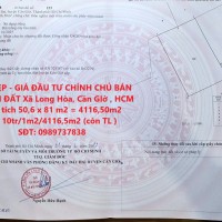 ĐẤT ĐẸP - GIÁ ĐẦU TƯ CHÍNH CHỦ BÁN NHANH ĐẤT Xã Long Hòa, Cần GIờ , HCM
