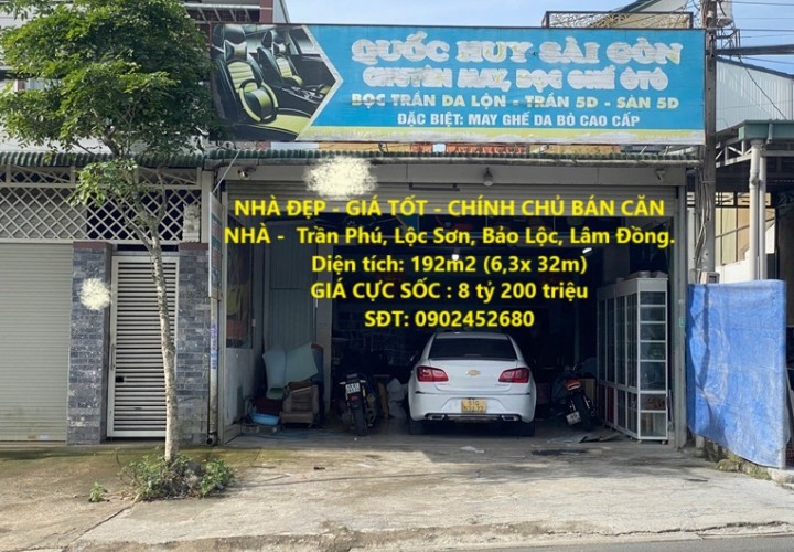 NHÀ ĐẸP - GIÁ TỐT - CHÍNH CHỦ BÁN CĂN NHÀ -  Trần Phú, Lộc Sơn, Bảo Lộc, Lâm Đồng.