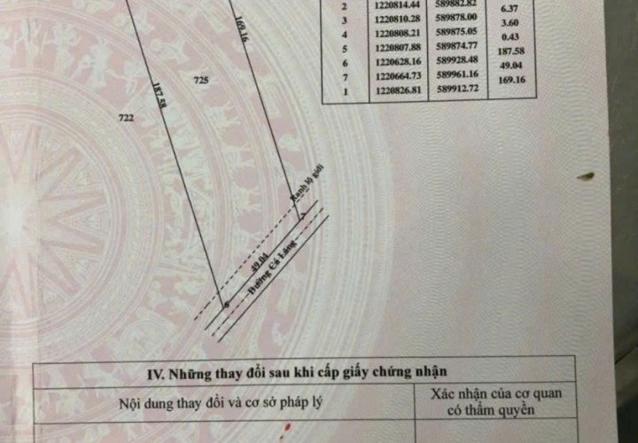 Chính Chủ Cần Bán Gấp Lô Đất Mặt Tiền đường Cá Lăng, Xã Phú Hòa Đông, Củ Chi, TP Hồ Chí Minh