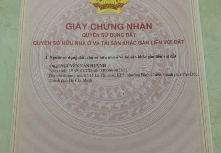 NHÀ ĐẸP – GIÁ TỐT - CHÍNH CHỦ CẦN BÁN nhanh căn nhà  vị trí đẹp tại TP Thủ Đức, TPHCM