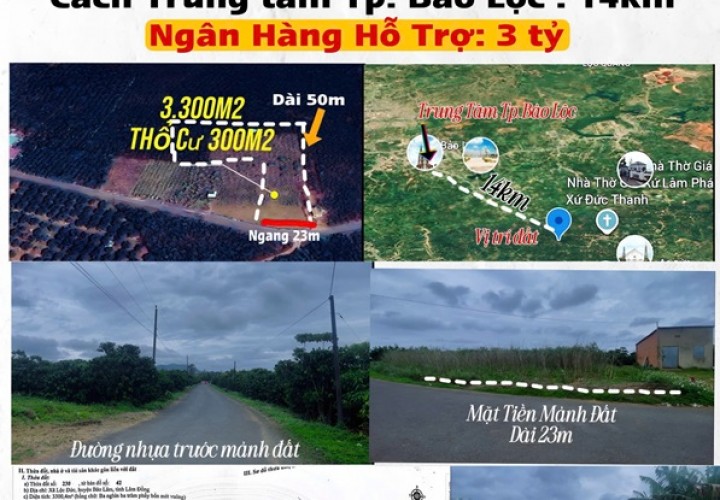 ĐẤT ĐẸP – GIÁ TỐT - CẦN BÁN LÔ ĐẤT TẠI Lộc Đức ,Bảo Lâm, Lâm Đồng
