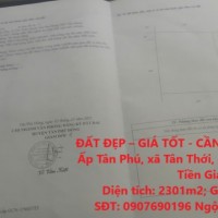 ĐẤT ĐẸP – GIÁ TỐT - CẦN BÁN LÔ ĐẤT ĐẸP tại huyện Tân Phú Đông, tỉnhTiền Giang