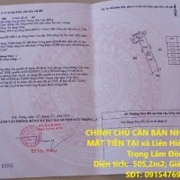 CHÍNH CHỦ CẦN BÁN NHANH LÔ ĐẤT  MẶT TIỀN TẠI xã Liên Hiêp huyện Đức Trọng Lâm Đồng