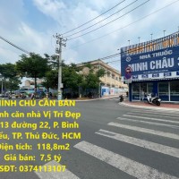 CHÍNH CHỦ CẦN BÁN nhanh căn nhà Vị Trí Đẹp 44/13 đường 22, P. Bình CHiểu, TP. Thủ Đức, HCM