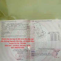 Chính chủ cần bán lô đất vị trí đắc địa mặt tiền đường Nguyễn Văn Khạ, TPHCM