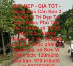 ĐẤT ĐẸP - GIÁ TỐT - Chính Chủ Cần Bán 3 Lô Đất Vị Trí Đẹp Tại Lâm Thao, Phú Thọ