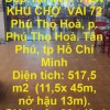 Cho Thuê Gấp Mặt Bằng kinh Doanh Đẹp Tại MẶT TIỀN KHU CHỢ  VẢI Phú Thọ Hoà, Tân Phú, TP Hồ Chí Minh