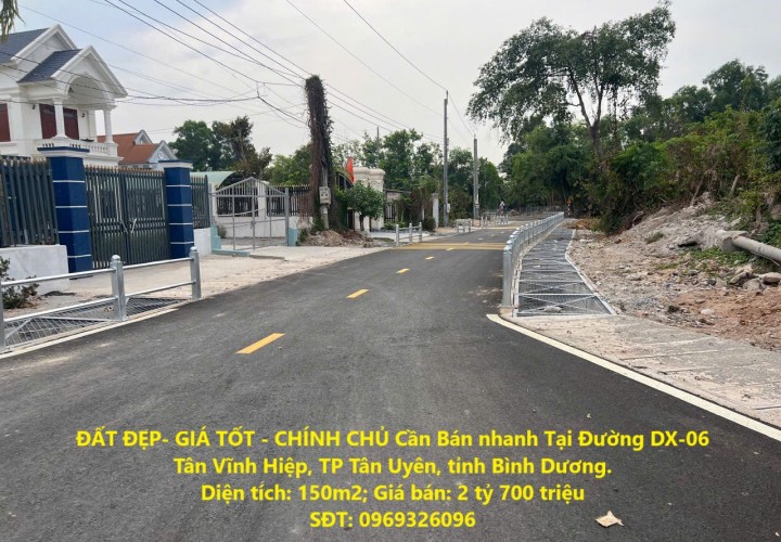 ĐẤT ĐẸP- GIÁ TỐT - CHÍNH CHỦ Cần Bán nhanh Tại TÂN VĨNH HIỆP Gần Cao Tốc Đang Thi Công