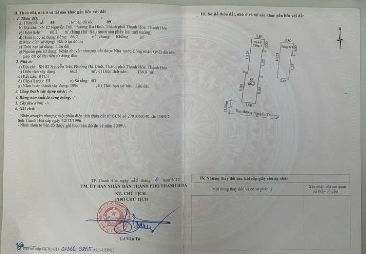 NHÀ Chính Chủ -CẦN BÁN CĂN NHÀ VIP MẶT ĐƯỜNG 82 Nguyễn Trãi, P. Ba Đình, TP.Thanh Hóa, Thanh Hóa.