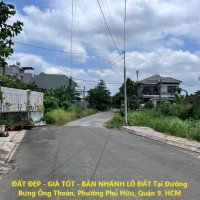 ĐẤT ĐẸP - GIÁ TỐT - BÁN NHANH LÔ ĐẤT Tại Đường Bưng Ông Thoàn, Phường Phú Hữu, Quận 9, HCM