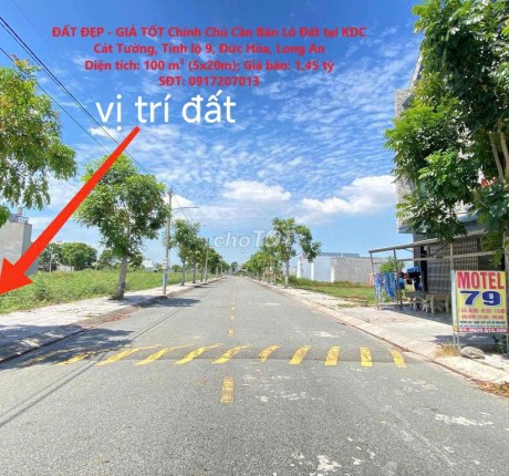 ĐẤT ĐẸP - GIÁ TỐT Chính Chủ Cần Bán Lô Đất tại KDC Cát Tường, Tỉnh lộ 9, Đức Hòa, Long An