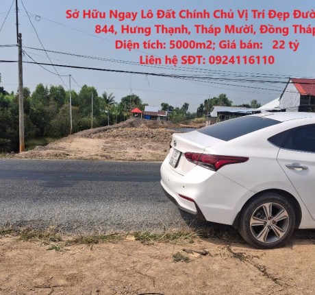 Sở Hữu Ngay Lô Đất Chính Chủ Vị Trí Đẹp Đường DT 844, Hưng Thạnh, Tháp Mười, Đồng Tháp