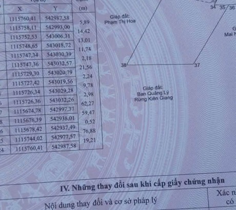 Chính Chủ Cần Bán Nhanh Đất Ven Biển tại ấp Hòn Đất, xã Thổ Sơn, Huyện Hòn Đất, Kiên Giang
