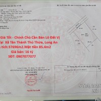 Đất Đẹp - Giá Tốt - Chính Chủ Cần Bán Lô Đất Vị Trí Đẹp Tại  Xã Tân Thành Thủ Thừa, Long An
