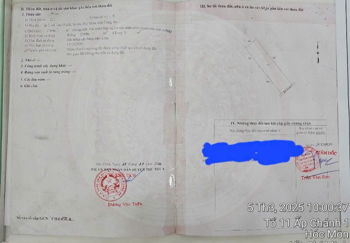 Đất Đẹp - Giá Tốt - Chính Chủ Cần Bán Lô Đất Vị Trí Đẹp Tại  Xã Tân Thành Thủ Thừa, Long An