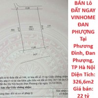 BÁN Lô ĐẤT NGAY VINHOME ĐAN PHƯỢNG  Tại Phương Đình, Đan Phượng, TP Hà Nội