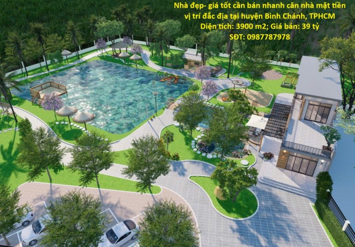 Nhà đẹp- giá tốt cần bán nhanh căn nhà mặt tiền vị trí đắc địa tại huyện Bình Chánh, TPHCM