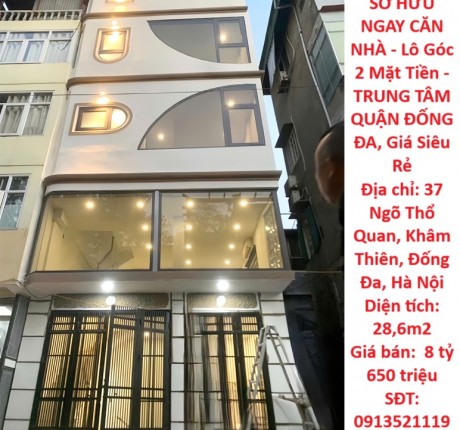 Chính Chủ Bán Nhà 2 Mặt Tiền, Thổ Quan, Khâm Thiên, Đống Đa, Hà Nội Đường Ô Tô