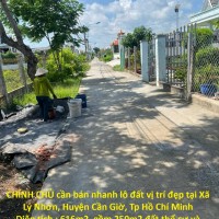 CHÍNH CHỦ cần bán nhanh lô đất vị trí đẹp tại Xã Lý Nhơn, Huyện Cần Giờ, Tp Hồ Chí Minh