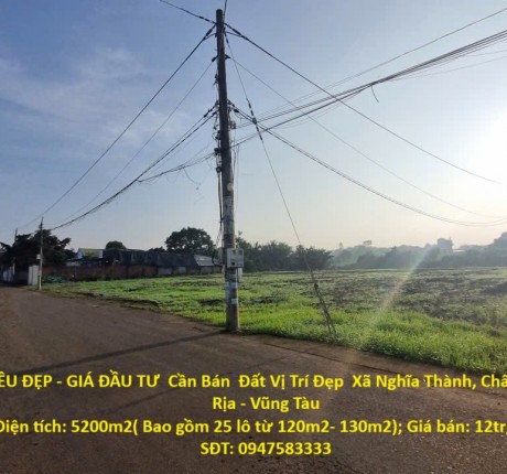 ĐẤT SIÊU ĐẸP - GIÁ ĐẦU TƯ Cần Bán Đất Vị Trí Đẹp Xã Nghĩa Thành, Châu Đức, Bà Rịa - Vũng Tàu