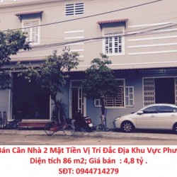 Chính Chủ Cần Bán Căn Nhà 2 Mặt Tiền Vị Trí Đắc Địa Khu Vực Phường Nhơn Bình.
