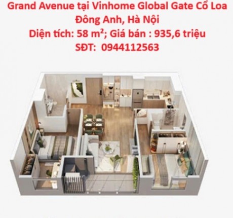 CẦN BÁN CĂN HỘ CHUNG CƯ Cao Cấp Masteri Grand Avenue tại Vinhome Global Gate Cổ Loa Đông Anh, Hà Nội