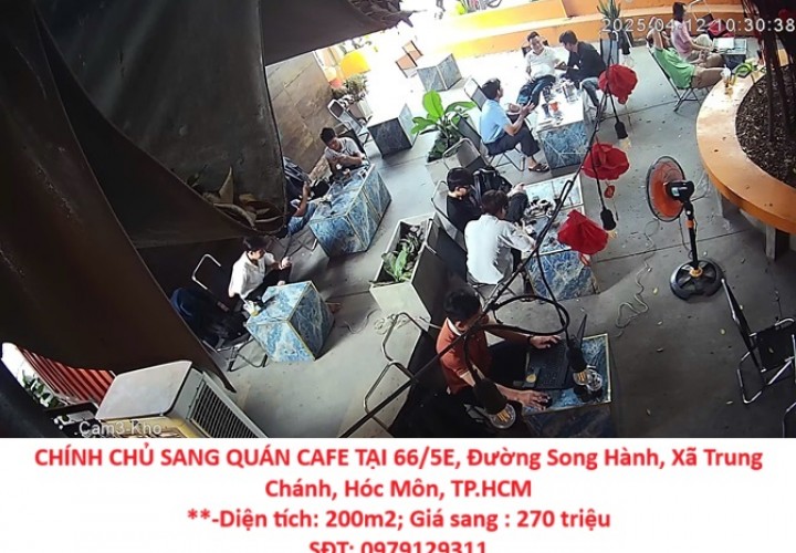 CHÍNH CHỦ SANG QUÁN CAFE TẠI 66/5E, Đường Song Hành, Xã Trung Chánh, Hóc Môn, TP.HCM