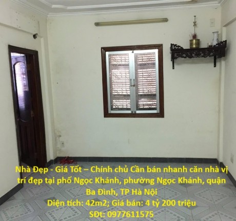 Nhà Đẹp - Giá Tốt – Chính chủ Cần bán nhanh căn nhà vị trí đẹp tại quận Ba Đình, TP Hà Nội