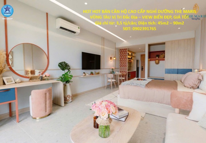 HOT HOT BÁN CĂN HỘ CAO CẤP NGHỈ DƯỠNG THE MARIS VŨNG TÀU Vị Trí Đắc Địa – VIEW BIỂN ĐẸP, GIÁ TỐT
