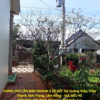 CHÍNH CHỦ CẦN BÁN NHANH 3 LÔ ĐẤT TẠI Quảng Hiệp, Hiệp Thạnh, Đức Trọng, Lâm Đồng - GIÁ SIÊU RẺ