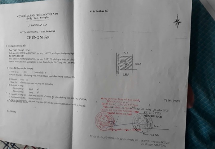 CHÍNH CHỦ CẦN BÁN NHANH 3 LÔ ĐẤT TẠI Quảng Hiệp, Hiệp Thạnh, Đức Trọng, Lâm Đồng - GIÁ SIÊU RẺ