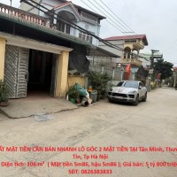 ĐẤT MẶT TIỀN CẦN BÁN NHANH LÔ GÓC 2 MẶT TIỀN TẠI Tân Minh, Thường Tín, Tp Hà Nội