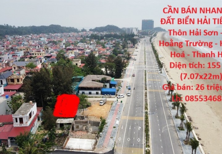 CẦN BÁN NHANH LÔ ĐẤT BIỂN HẢI TIẾN Tại Thôn Hải Sơn - Xã Hoằng Trường - Hoằng Hoá - Thanh Hoá