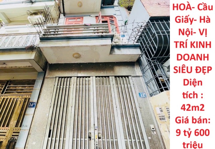 CẦN BÁN NHÀ TRUNG HOÀ- Cầu Giấy- Hà Nội- VỊ TRÍ KINH DOANH SIÊU ĐẸP