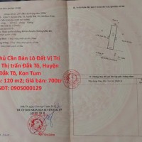 Chính Chủ Cần Bán Lô Đất Vị Trí Đẹp Tại Thị trấn Đắk Tô, Huyện Đắk Tô, Kon Tum