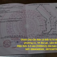 Chính Chủ Cần Bán Lô Đất Vị Trí Đẹp Tại  phường 11, TP. Đà Lạt,  Lâm Đồng