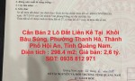 Cần Bán 2 Lô Đất Liền Kề Tại  Khối Bàu Súng, Phường Thanh Hà, Thành Phố Hội An, Tỉnh Quảng Nam.