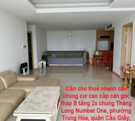 Cần cho thuê nhanh căn chung cư cao cấp Thăng Long Number One view đẹp tại quận Cầy Giấy, TP Hà Nội