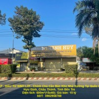 VỊ TRÍ ĐẸP - ĐẦU TƯ SINH LỜI - Chính Chủ Cần Bán Kho Nhà Xưởng Tại Quốc Lộ 60, Châu Thành, Bến Tre
