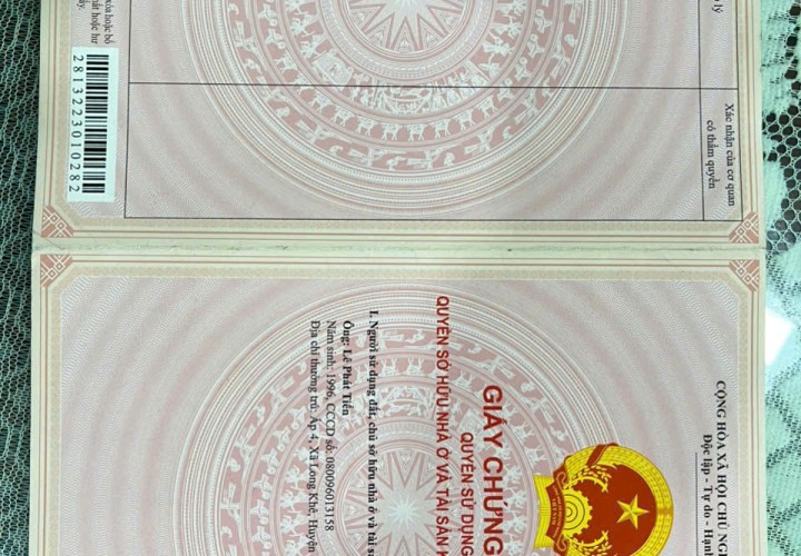 Chính Chủ Cần Bán Lô Đất Mặt Tiền Tại Ấp 4A, Xã Tân Trạch, Huyện Cần Đước, Long An