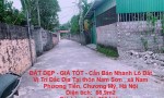 ĐẤT ĐẸP - GIÁ TỐT - Cần Bán Nhanh Lô Đất Vị Trí Đắc Địa Tại Nam Phương Tiến, Chương Mỹ, Hà Nội